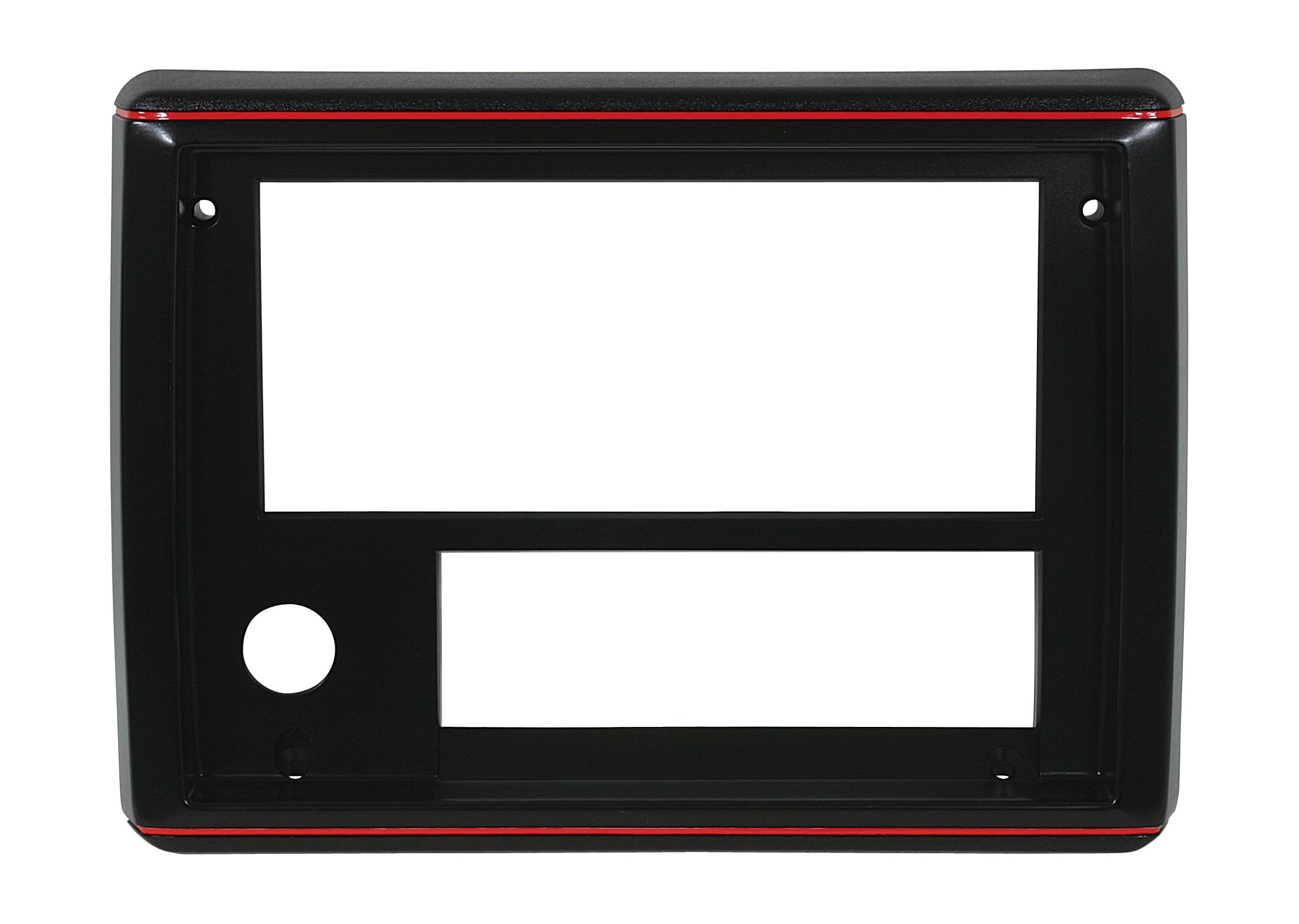 RADIO FACE PLATES 86-87, Sport Black with Red Trim