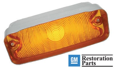 FRONT TURN SIGNAL & PARKING LAMP LENSES 73, in Bumper, LH or RH, each