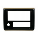 RADIO FACE PLATES 86-87, Dk Saddle with Silver Trim