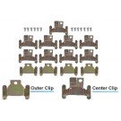 WINDOW MOLDING CLIPS 59-60, Lower Windshield Molding Clip Set , 26 pieces